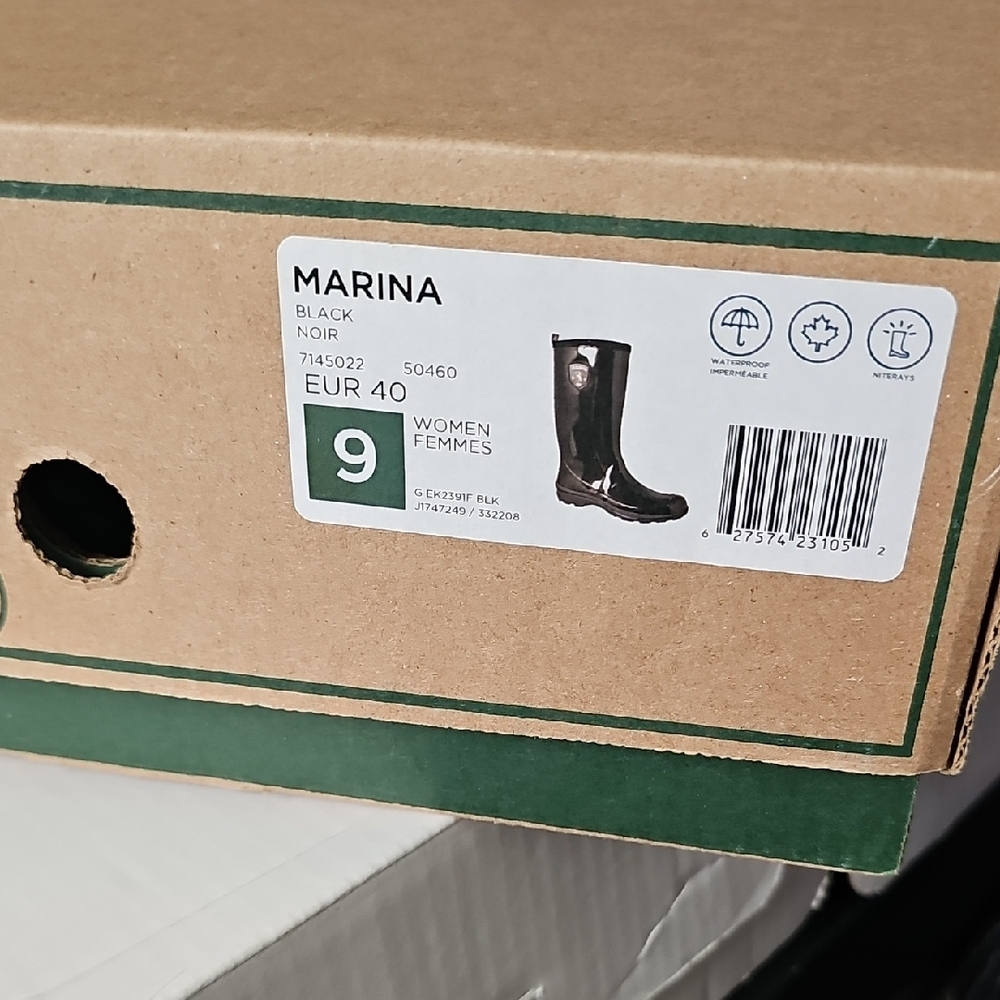 Kamik Womens Marina Waterproof Mid-calf Rain/Snow Boots, Size 9 - Picture 7 of 7